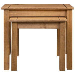 vidaXL Nesting Tables 2 pcs Solid Pine Wood Panama Range