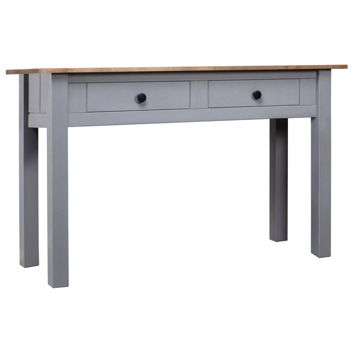 vidaXL Console Table Grey 110x40x72 cm Solid Pine Wood Panama Range