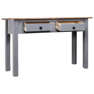 vidaXL Console Table Grey 110x40x72 cm Solid Pine Wood Panama Range