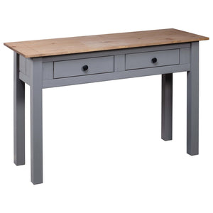 vidaXL Console Table Grey 110x40x72 cm Solid Pine Wood Panama Range