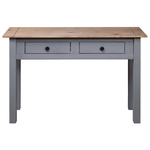 vidaXL Console Table Grey 110x40x72 cm Solid Pine Wood Panama Range