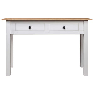 vidaXL Console Table White 110x40x72 cm Solid Pine Wood Panama Range