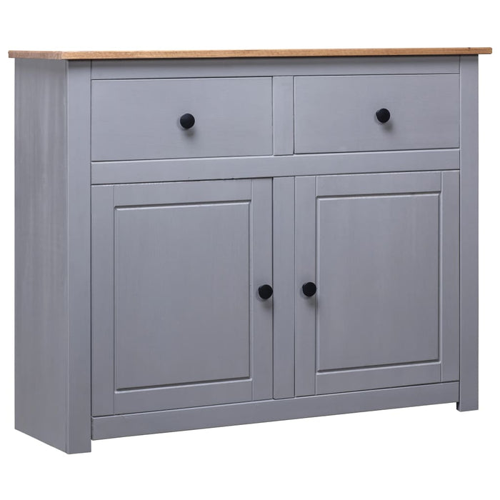 vidaXL Sideboard Grey 93x40x80 cm Solid Pinewood Panama Range