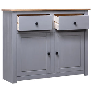 vidaXL Sideboard Grey 93x40x80 cm Solid Pinewood Panama Range