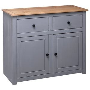 vidaXL Sideboard Grey 93x40x80 cm Solid Pinewood Panama Range