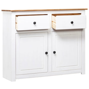 vidaXL Sideboard White 93x40x80 cm Solid Pinewood Panama Range