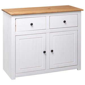 vidaXL Sideboard White 93x40x80 cm Solid Pinewood Panama Range