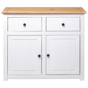 vidaXL Sideboard White 93x40x80 cm Solid Pinewood Panama Range