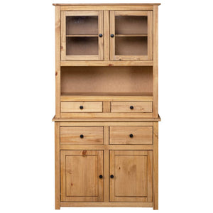 vidaXL Highboard 93x40.5x180 cm Solid Pine Panama Range