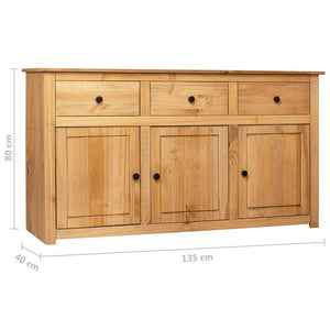 vidaXL Sideboard 135x40x80 cm Solid Pinewood Panama Range