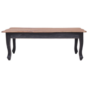 vidaXL Coffee Table Black 120x60x45 cm Solid Mahogany Wood