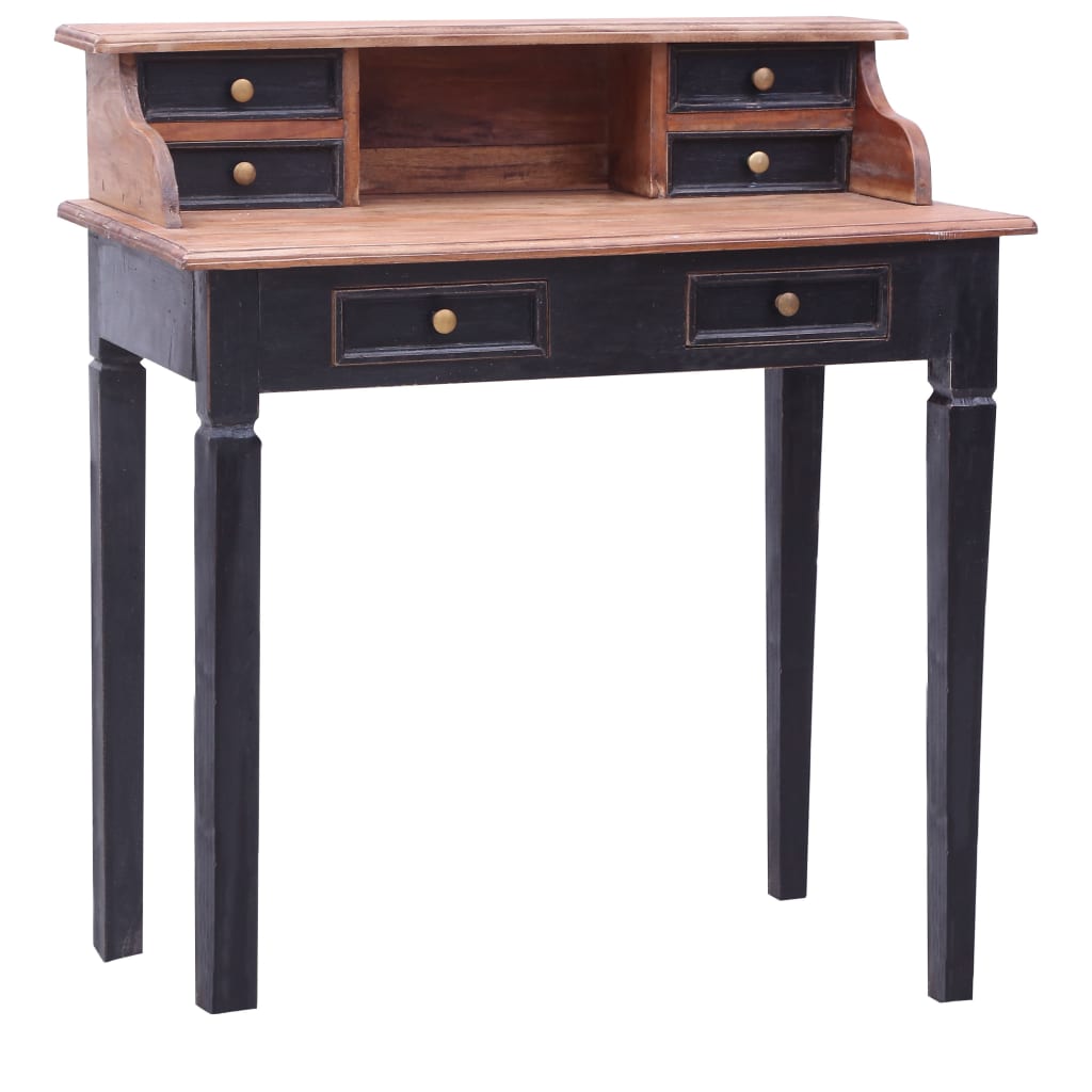 vidaXL Writing Desk with Drawers 90x50x101 cm Solid Mahogany Wood