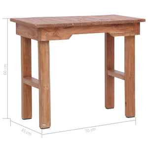 vidaXL End Table 70x35x60 cm Solid Mahogany Wood