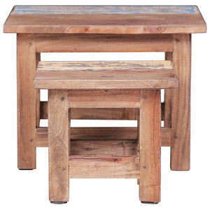 vidaXL Nesting Tables 2 pcs Solid Reclaimed Wood