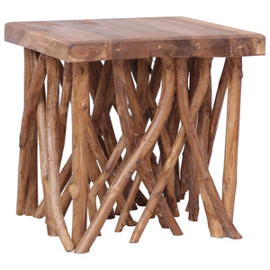 vidaXL Log Coffee Table 40x40x40 cm Solid Wood