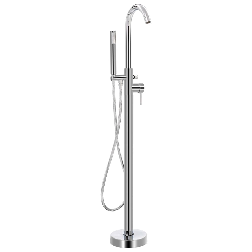 vidaXL Freestanding Bathtub Faucet Stainless Steel 118.5 cm