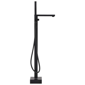 vidaXL Freestanding Bathtub Faucet Black Stainless Steel 90 cm