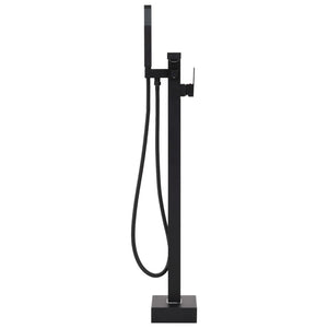 vidaXL Freestanding Bathtub Faucet Black Stainless Steel 90 cm