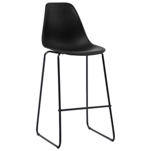 vidaXL Bar Chairs 4 pcs Black Plastic