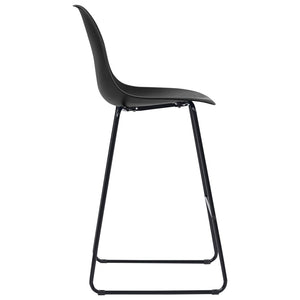 vidaXL Bar Chairs 4 pcs Black Plastic