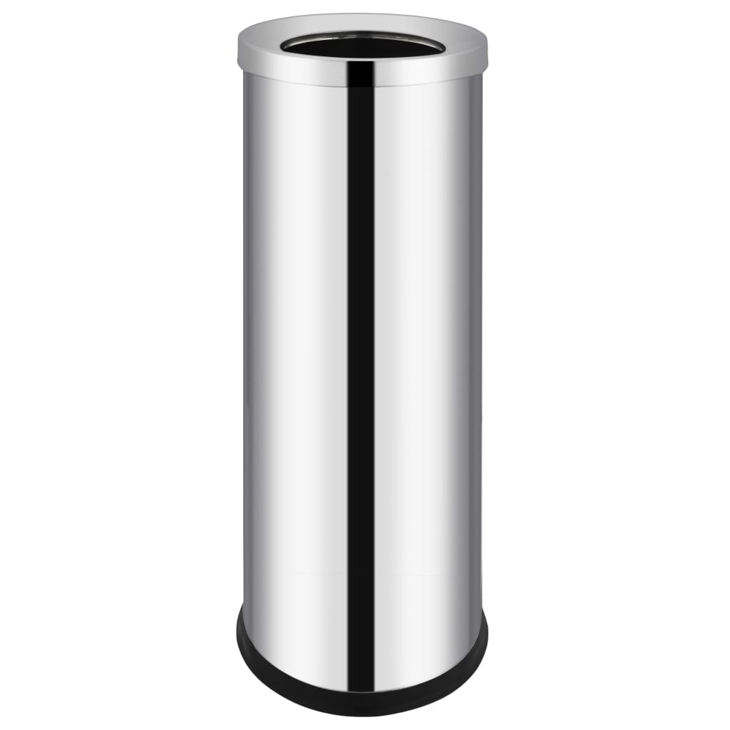 vidaXL Waste Bin Hotel Stainless Steel 32 L