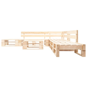 vidaXL 6 Piece Garden Pallet Lounge Set Natural Wood