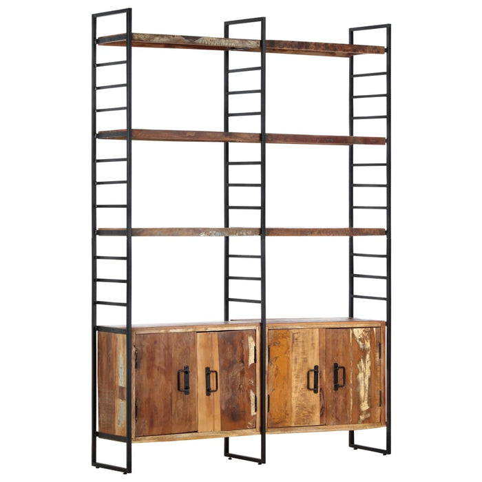 vidaXL 4-Tier Bookcase 124x30x180 cm Solid Reclaimed Wood