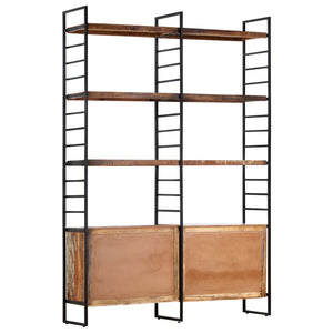 vidaXL 4-Tier Bookcase 124x30x180 cm Solid Reclaimed Wood