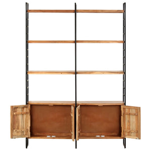 vidaXL 4-Tier Bookcase 124x30x180 cm Solid Acacia Wood