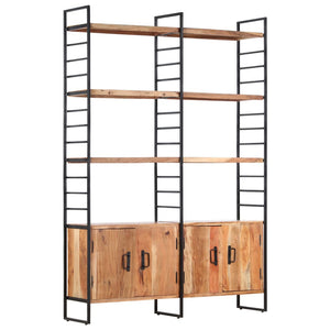 vidaXL 4-Tier Bookcase 124x30x180 cm Solid Acacia Wood