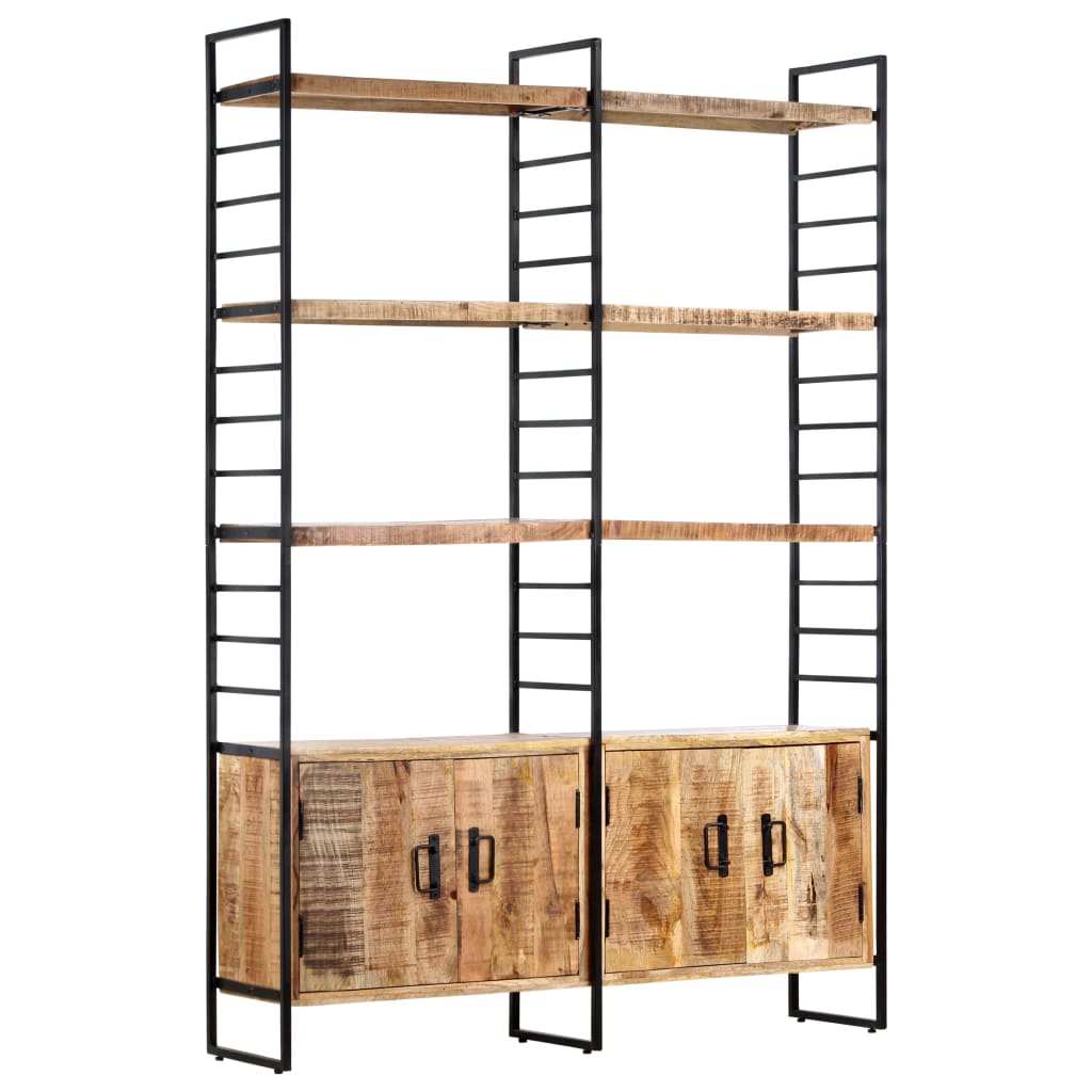 vidaXL 4-Tier Bookcase 124x30x180 cm Rough Mango Wood