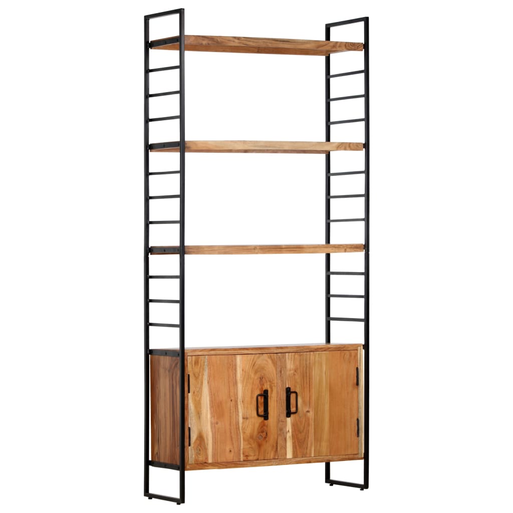 vidaXL 4-Tier Bookcase 80x30x180 cm Solid Acacia Wood