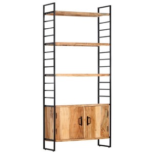 vidaXL 4-Tier Bookcase 80x30x180 cm Solid Acacia Wood