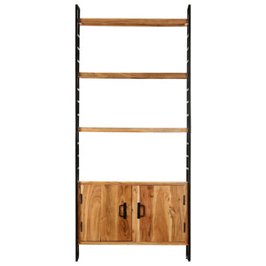 vidaXL 4-Tier Bookcase 80x30x180 cm Solid Acacia Wood