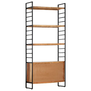 vidaXL 4-Tier Bookcase 80x30x180 cm Solid Acacia Wood