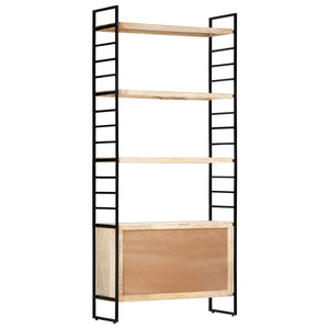 vidaXL 4-Tier Bookcase 80x30x180 cm Solid Mango Wood