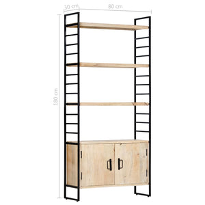 vidaXL 4-Tier Bookcase 80x30x180 cm Solid Mango Wood