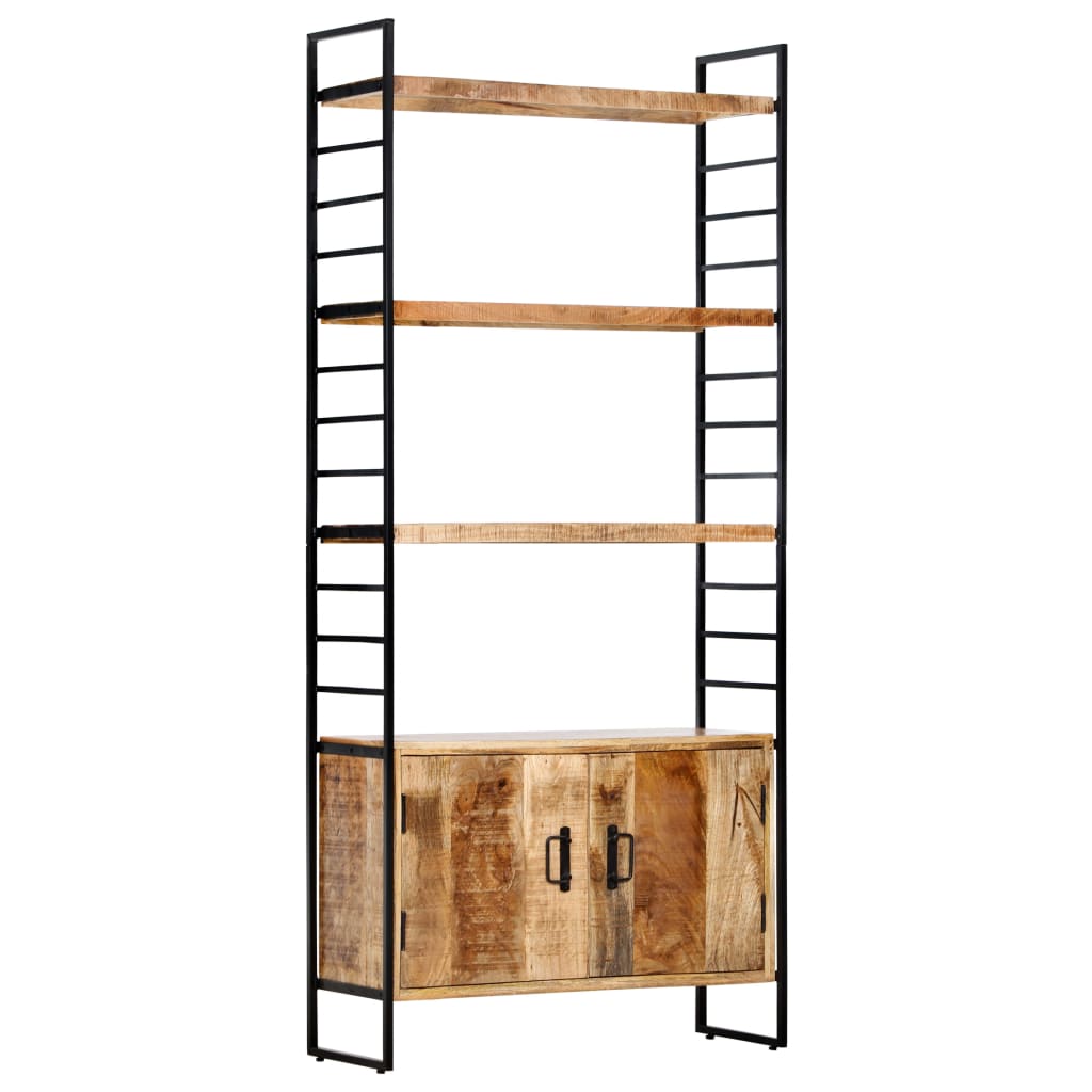 vidaXL 4-Tier Bookcase 80x30x180 cm Rough Mango Wood