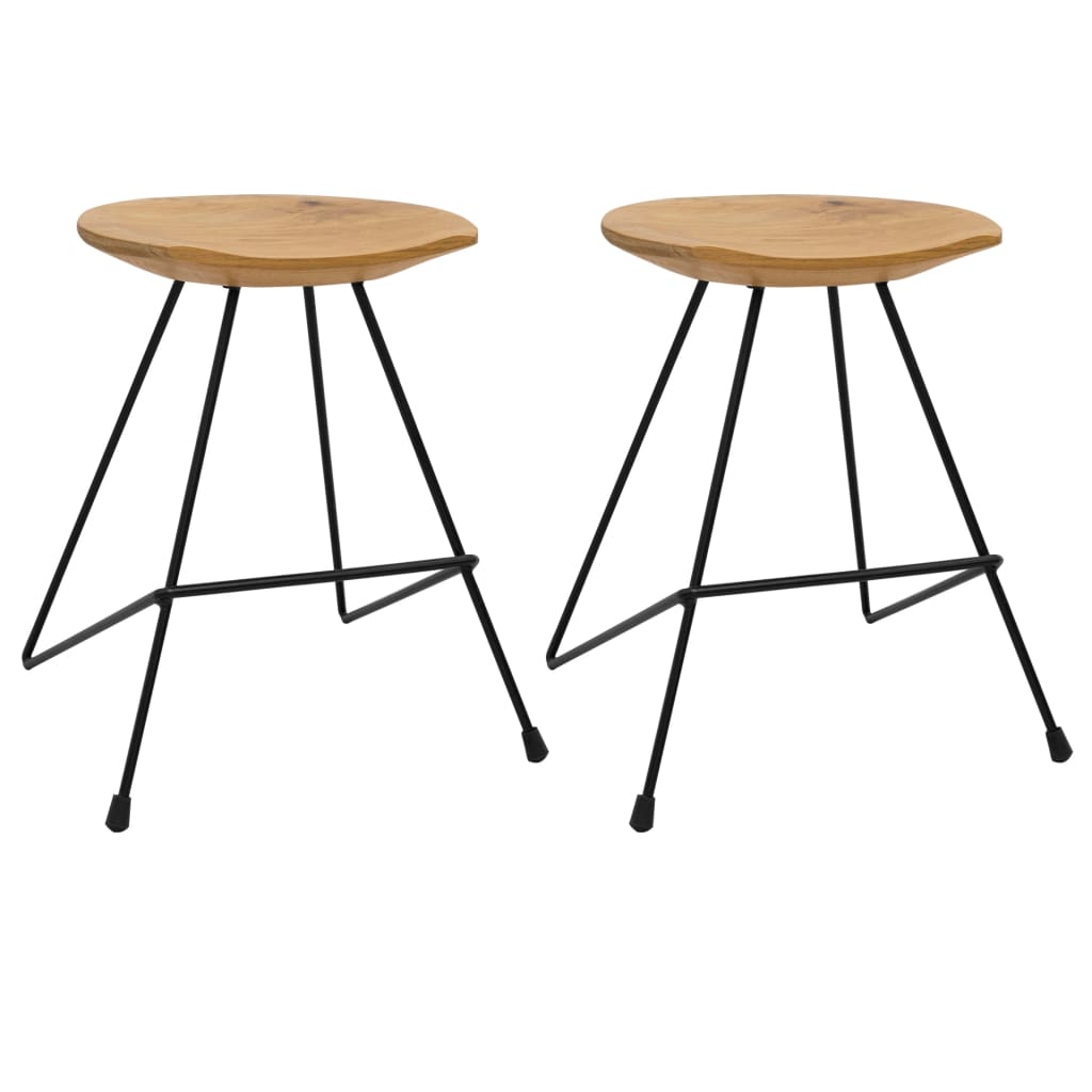 vidaXL Stools 2 pcs Solid Teak Wood