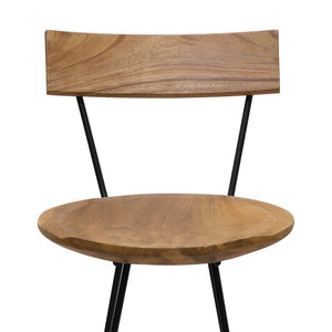 vidaXL Bar Stools 2 pcs Solid Teak Wood