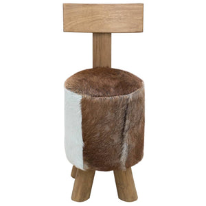 vidaXL Stool Brown Solid Teak Wood