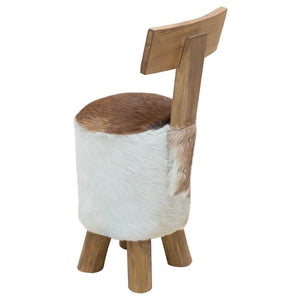 vidaXL Stool Brown Solid Teak Wood