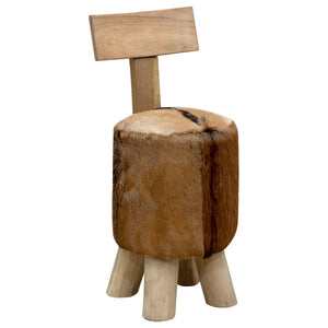 vidaXL Stool Brown Solid Teak Wood