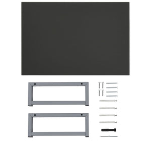 vidaXL Bathroom Wall Shelf for Basin Grey 60x40x16.3 cm