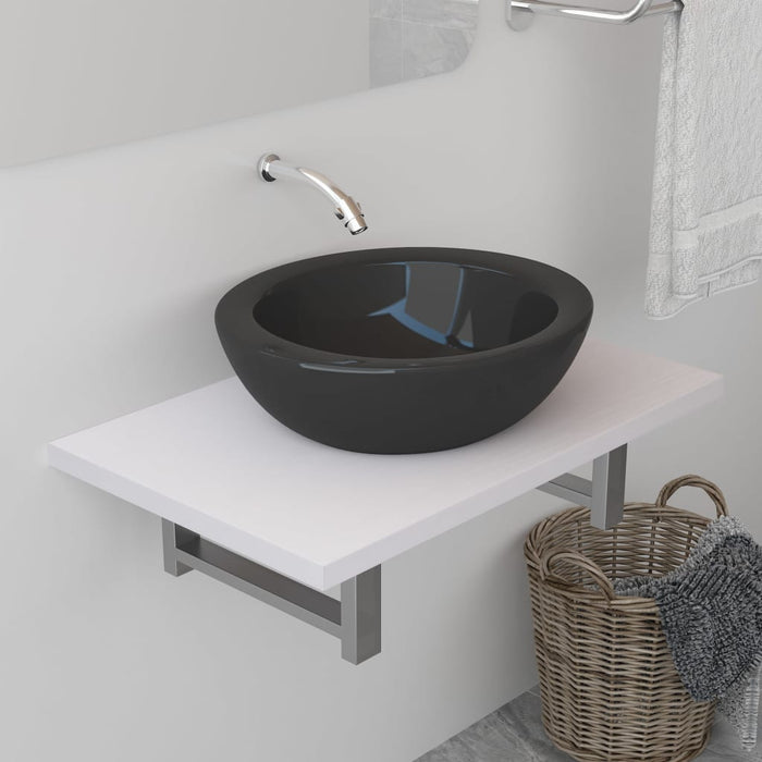 vidaXL Bathroom Wall Shelf for Basin White 60x40x16.3 cm