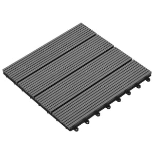 vidaXL 22 pcs Decking Tiles 30x30 cm 2 sqm WPC Teak Colour