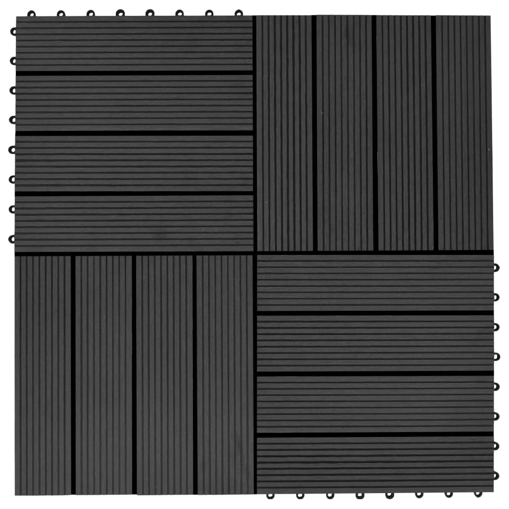 vidaXL 22 pcs Decking Tiles 30x30 cm 2 sqm WPC Brown