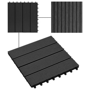 vidaXL 22 pcs Decking Tiles 30x30 cm 2 sqm WPC Brown