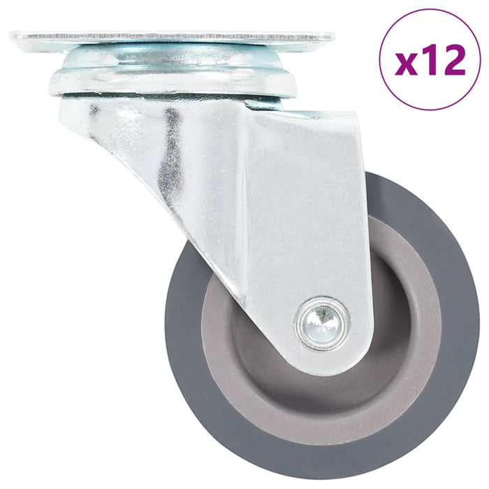 vidaXL 12 pcs Swivel Casters 50 mm