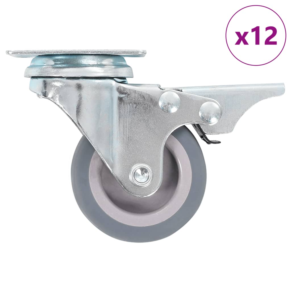 vidaXL 12 pcs Swivel Casters 50 mm